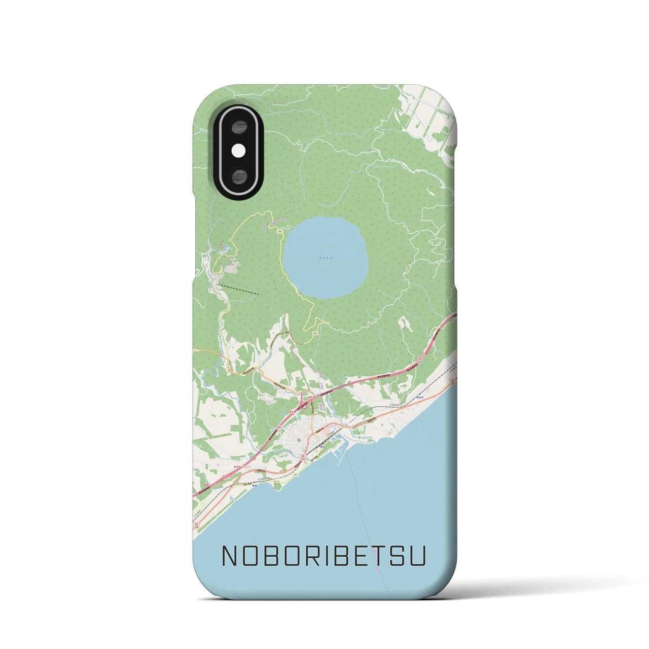【登別(北海道)】地図柄iPhoneケース(バックカバータイプ)