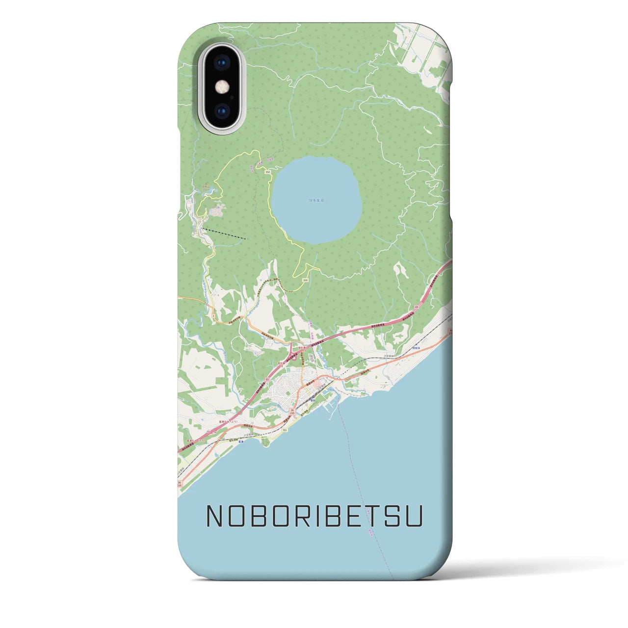 【登別(北海道)】地図柄iPhoneケース(バックカバータイプ)