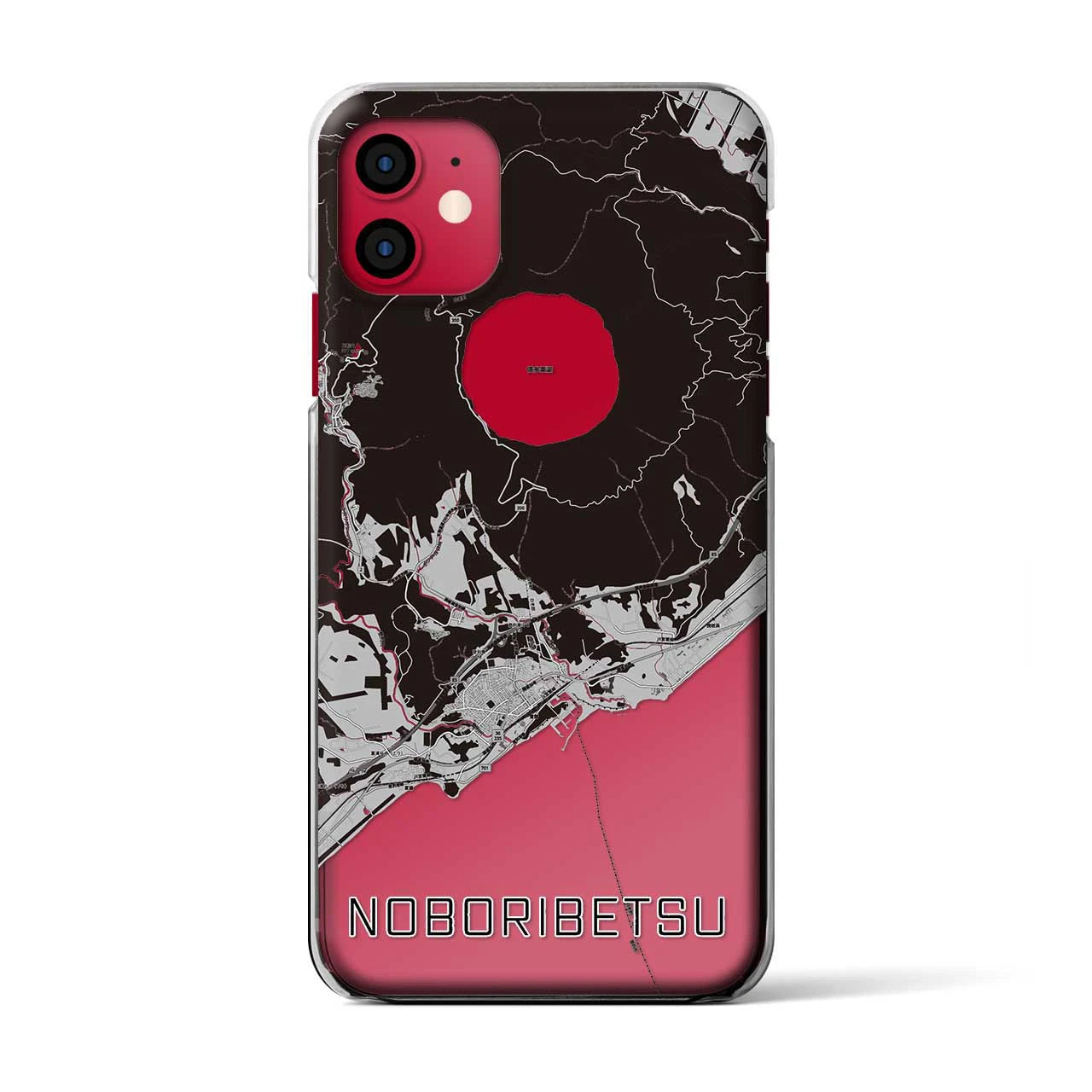 【登別(北海道)】地図柄iPhoneケース(クリアタイプ)