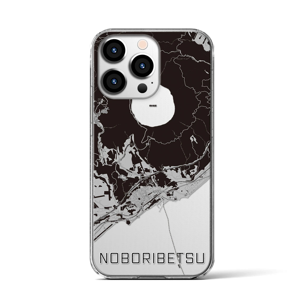 【登別(北海道)】地図柄iPhoneケース(クリアタイプ)
