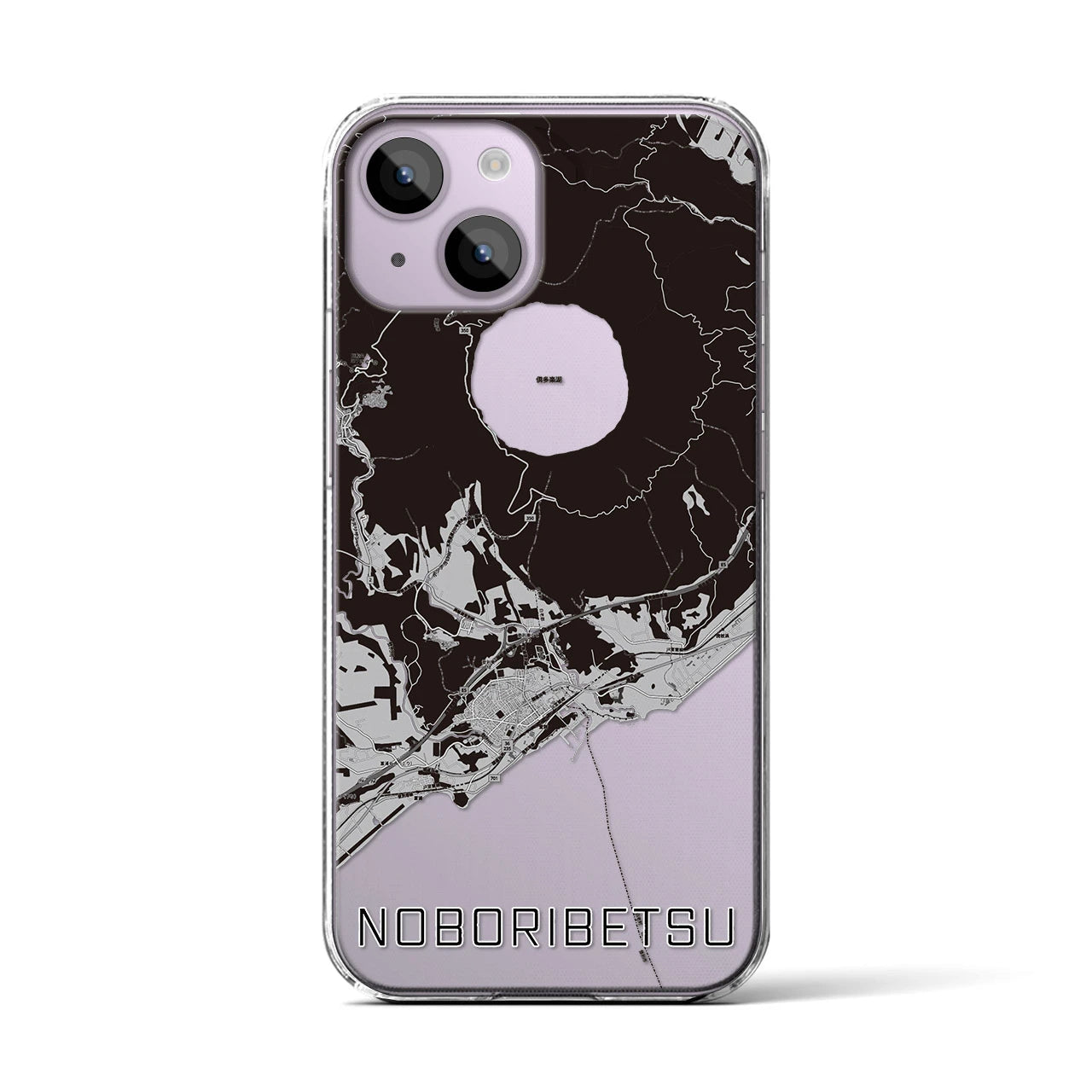【登別(北海道)】地図柄iPhoneケース(クリアタイプ)