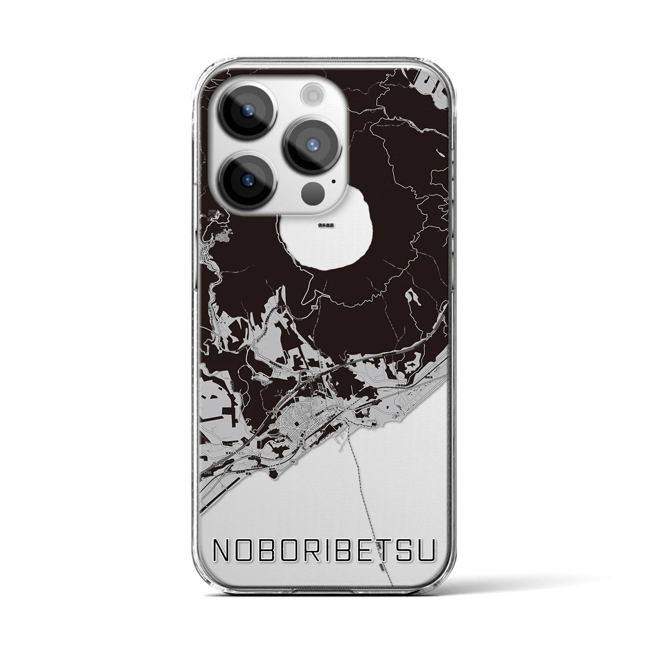 【登別(北海道)】地図柄iPhoneケース(クリアタイプ)