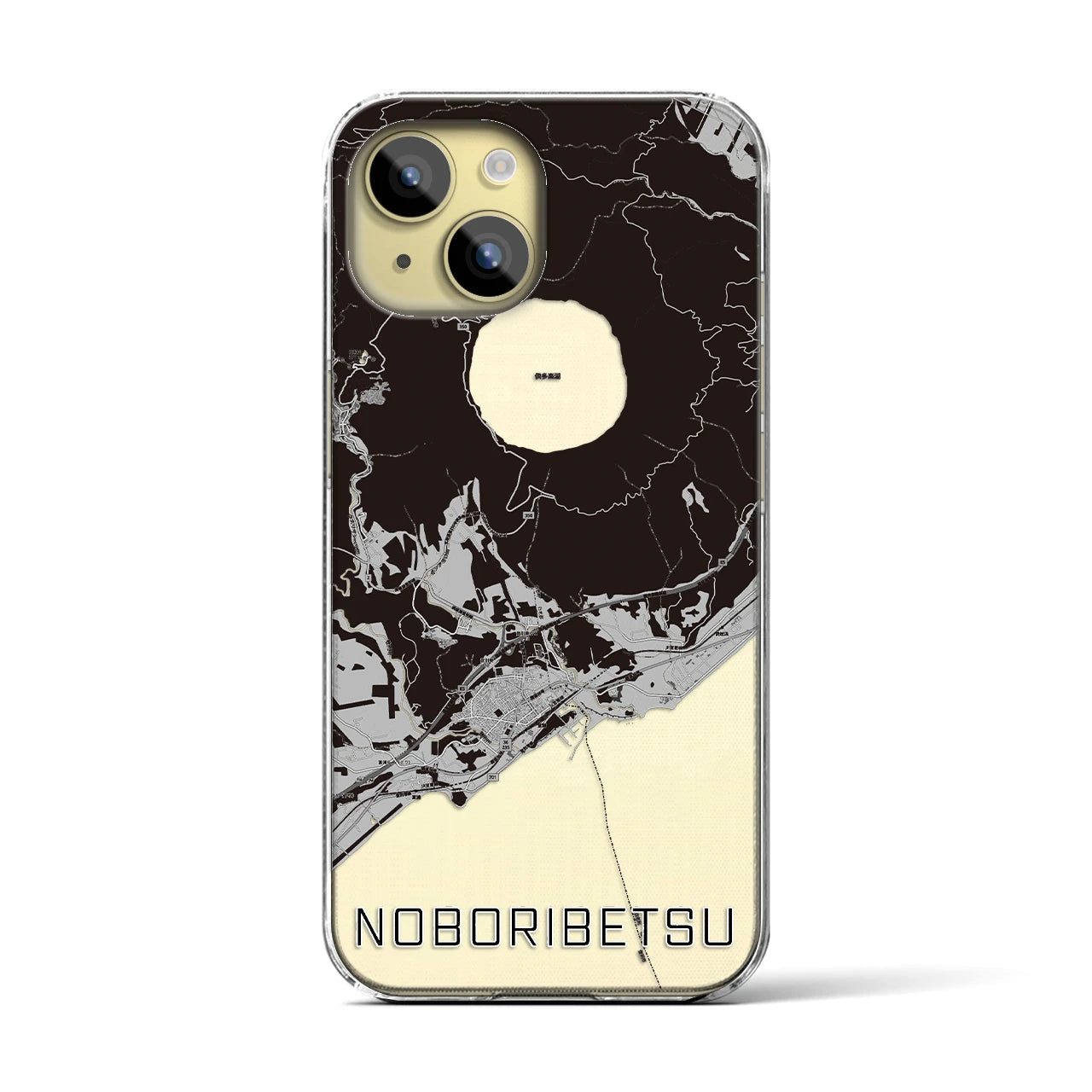 【登別(北海道)】地図柄iPhoneケース(クリアタイプ)