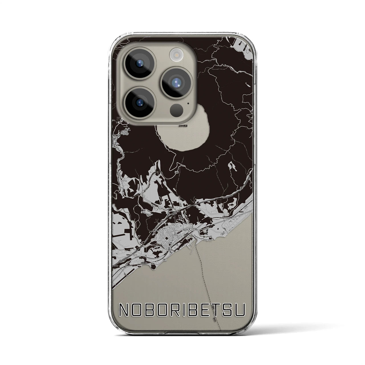 【登別(北海道)】地図柄iPhoneケース(クリアタイプ)