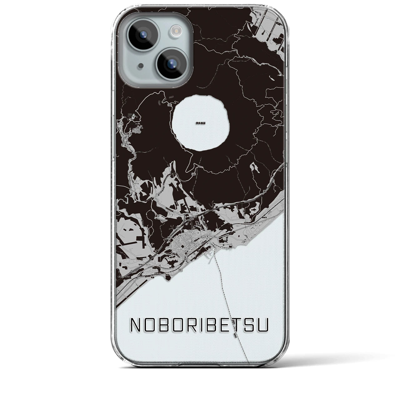 【登別(北海道)】地図柄iPhoneケース(クリアタイプ)