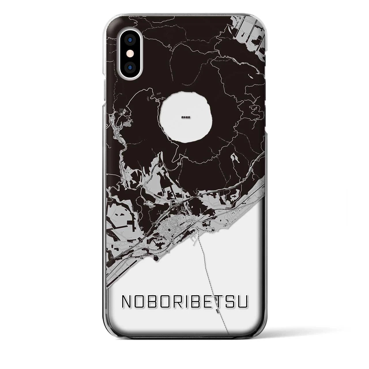 【登別(北海道)】地図柄iPhoneケース(クリアタイプ)