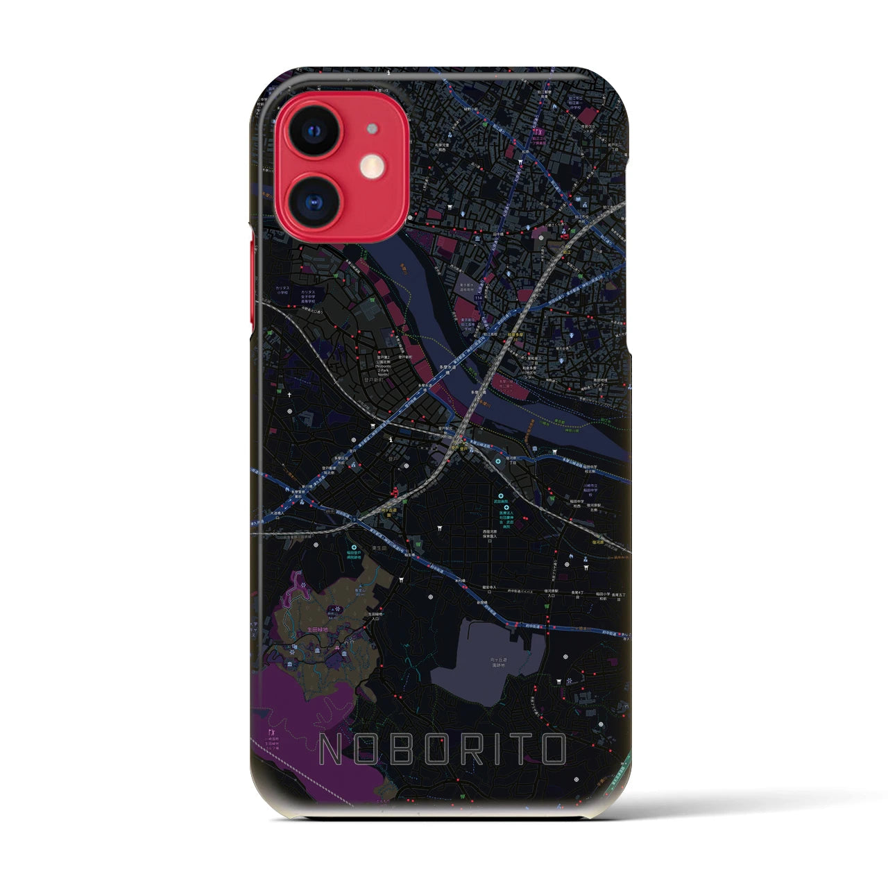 【登戸(神奈川県)】地図柄iPhoneケース(バックカバータイプ)