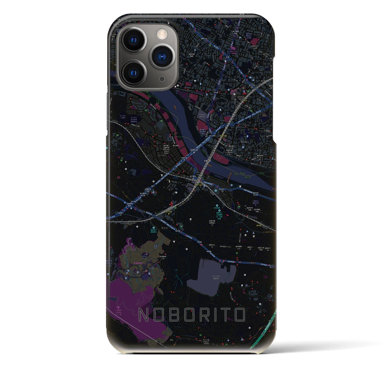 【登戸(神奈川県)】地図柄iPhoneケース(バックカバータイプ)