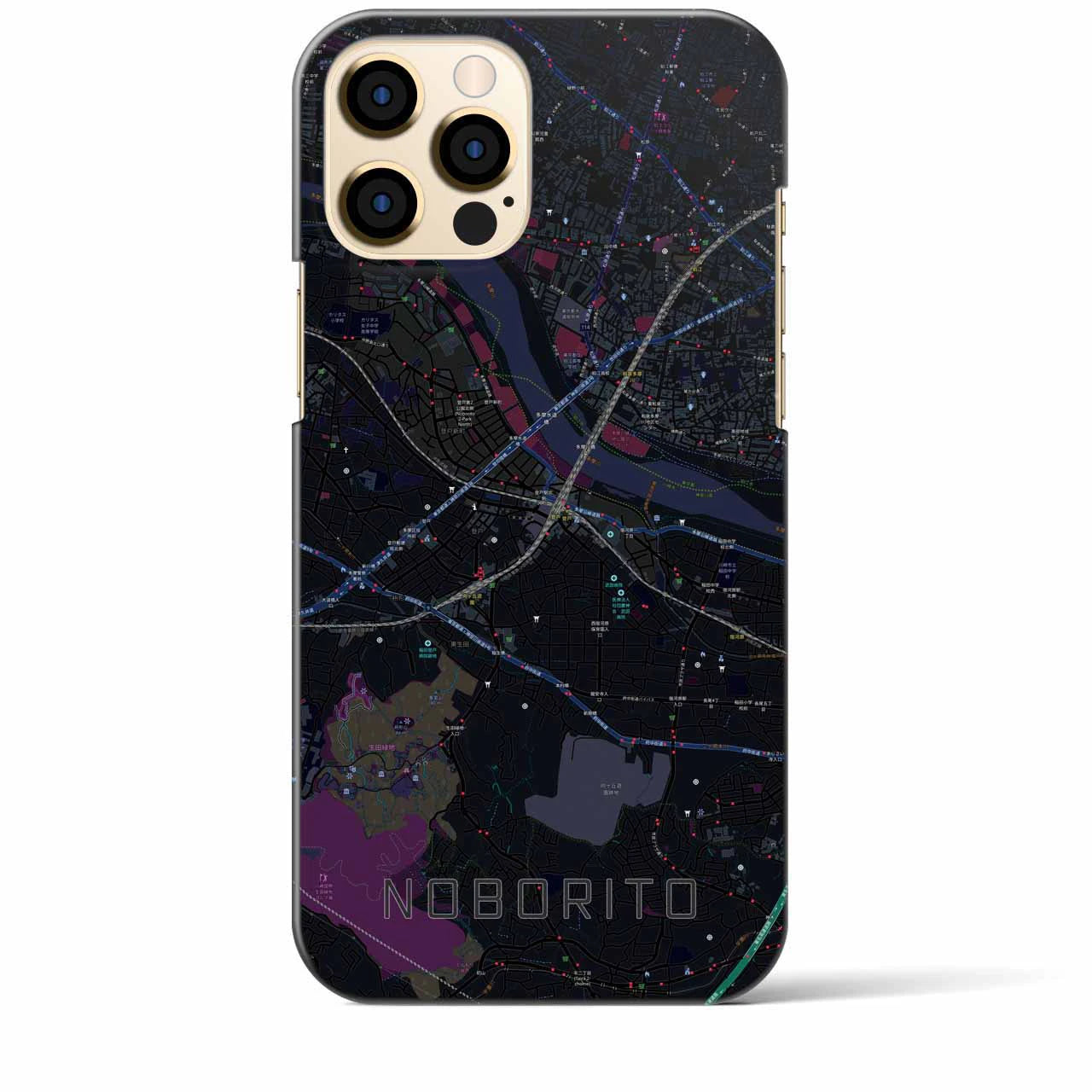 【登戸(神奈川県)】地図柄iPhoneケース(バックカバータイプ)