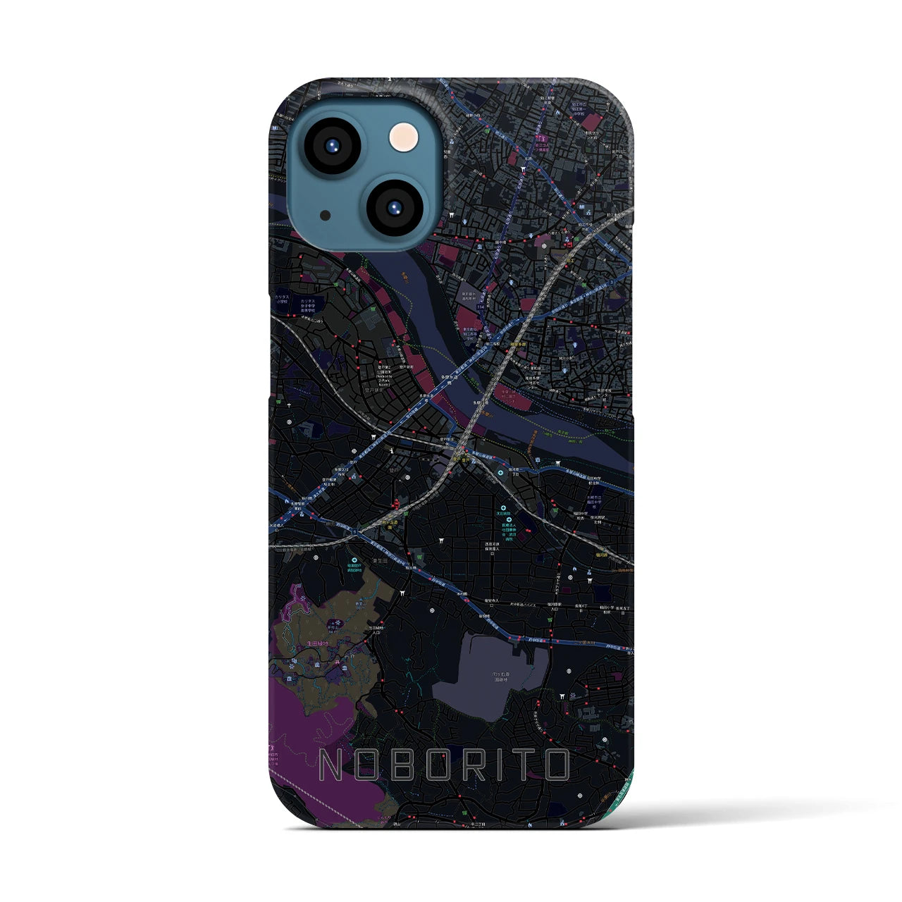 【登戸(神奈川県)】地図柄iPhoneケース(バックカバータイプ)