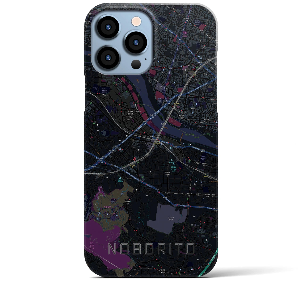 【登戸(神奈川県)】地図柄iPhoneケース(バックカバータイプ)