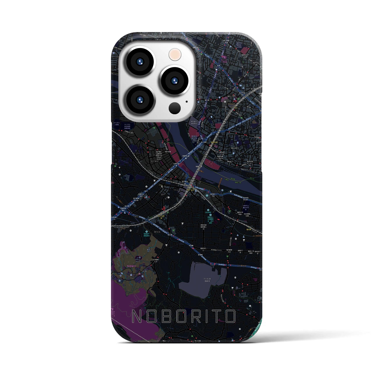 【登戸(神奈川県)】地図柄iPhoneケース(バックカバータイプ)