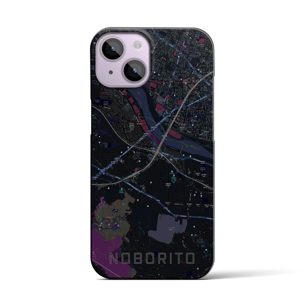 【登戸(神奈川県)】地図柄iPhoneケース(バックカバータイプ)