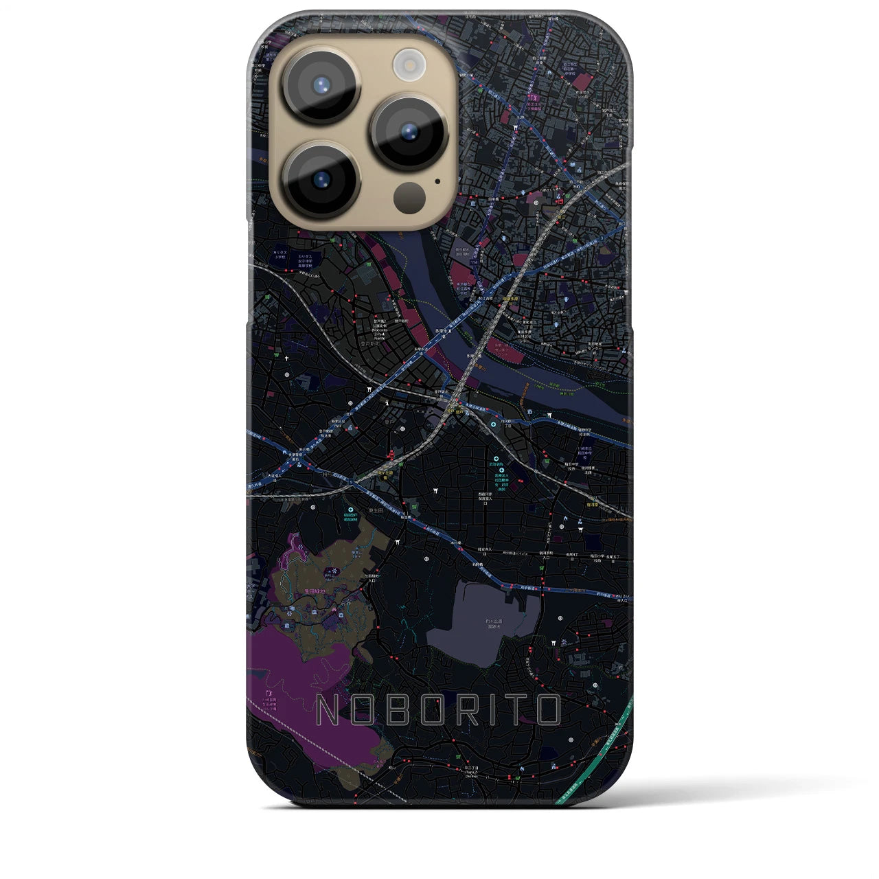 【登戸(神奈川県)】地図柄iPhoneケース(バックカバータイプ)