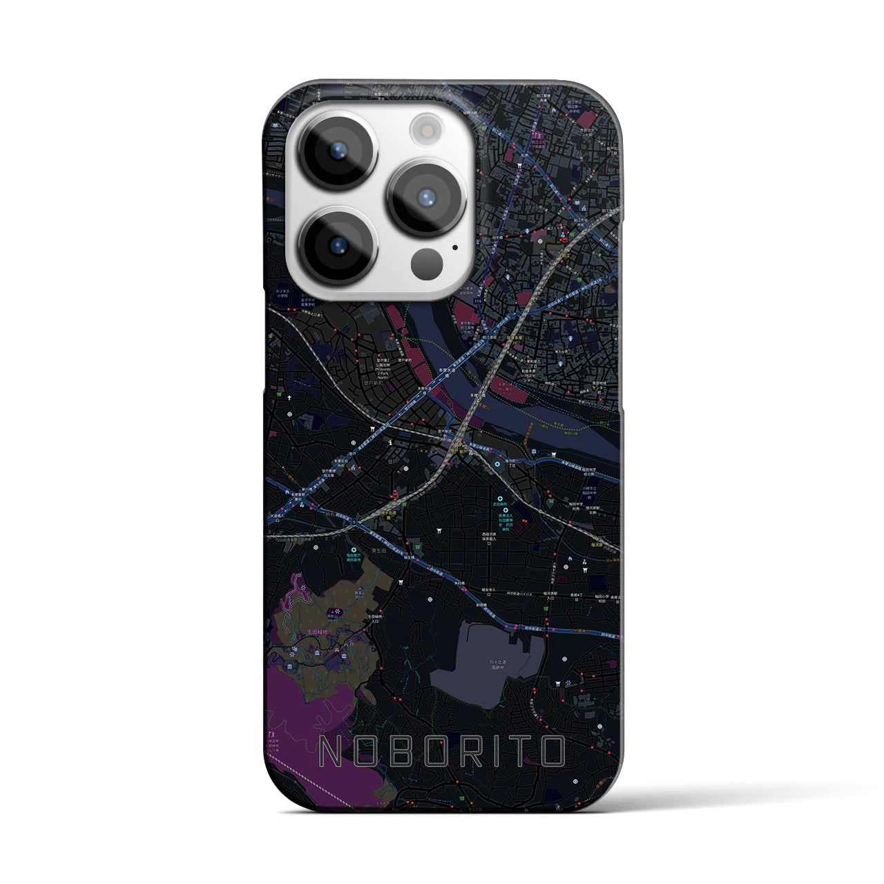 【登戸(神奈川県)】地図柄iPhoneケース(バックカバータイプ)