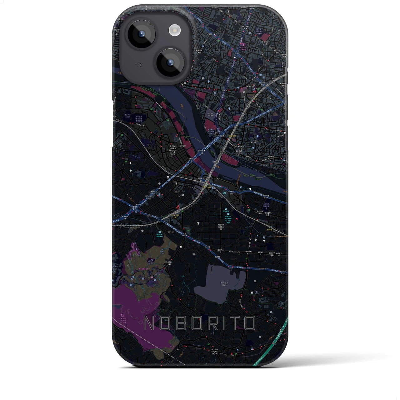 【登戸(神奈川県)】地図柄iPhoneケース(バックカバータイプ)