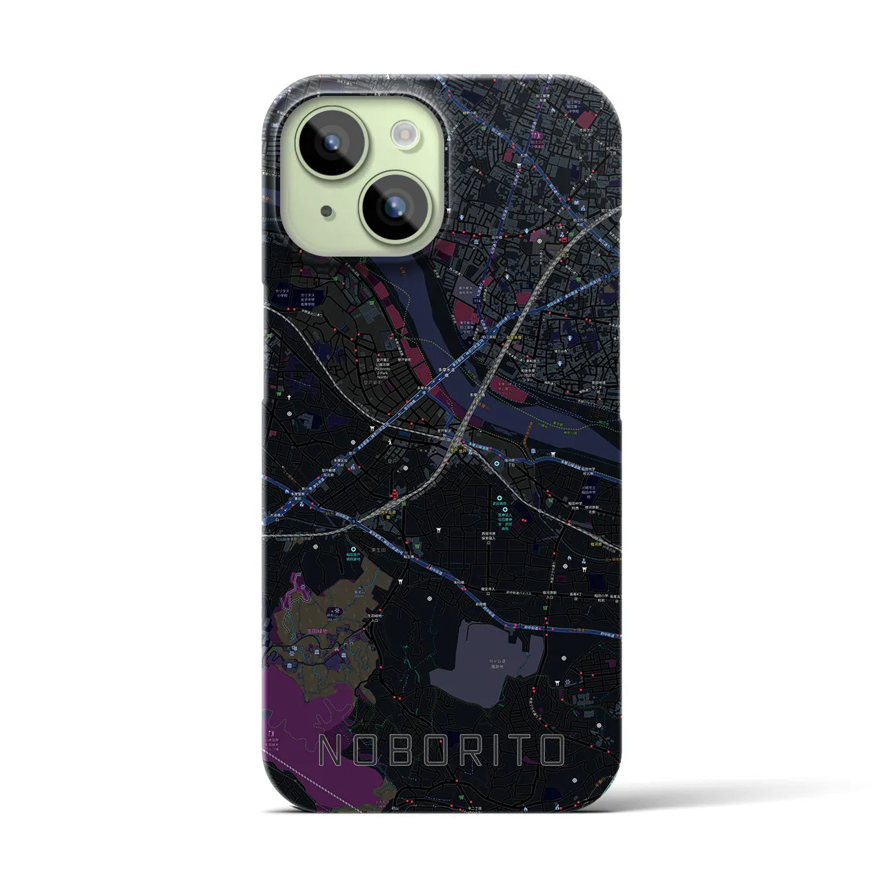 【登戸(神奈川県)】地図柄iPhoneケース(バックカバータイプ)