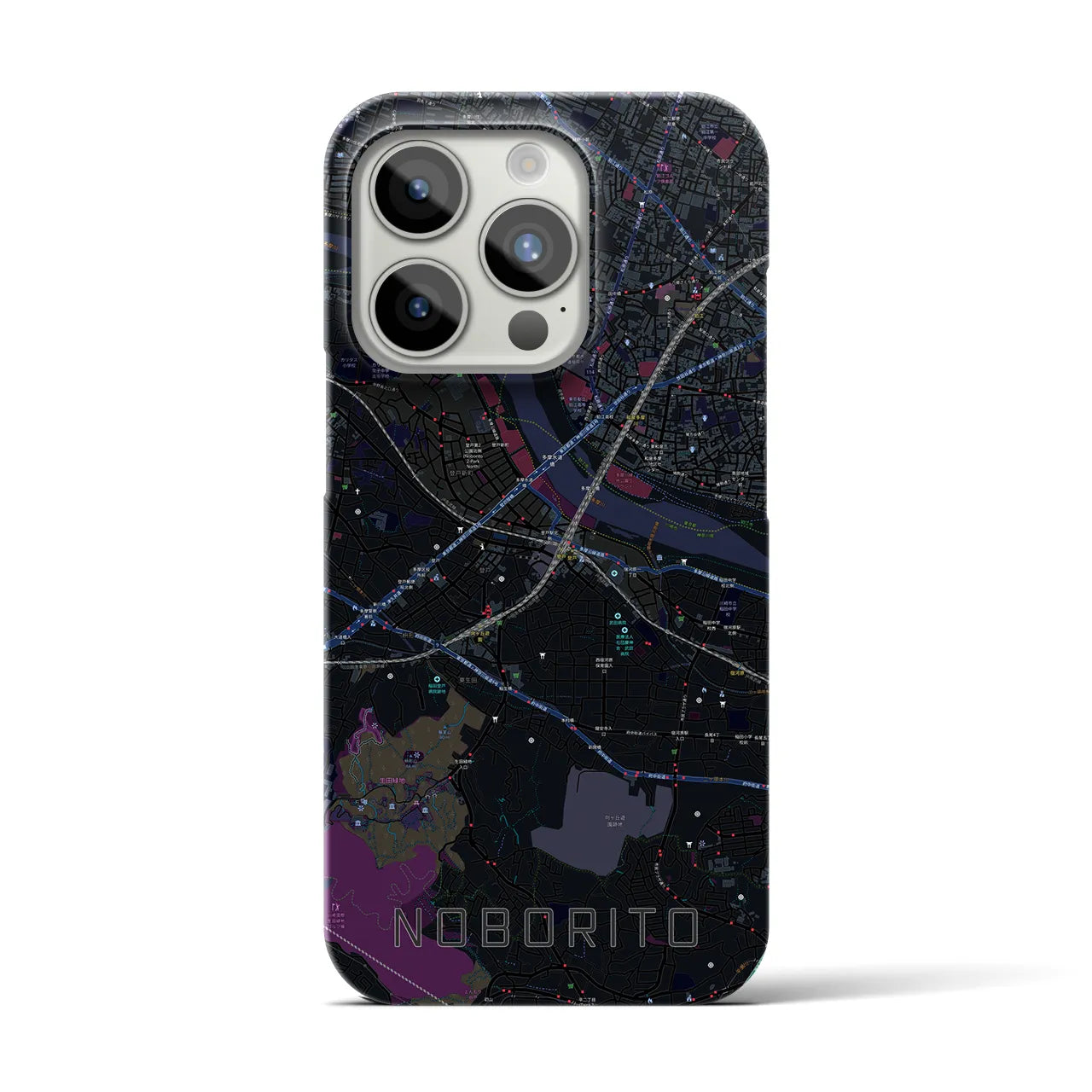 【登戸(神奈川県)】地図柄iPhoneケース(バックカバータイプ)
