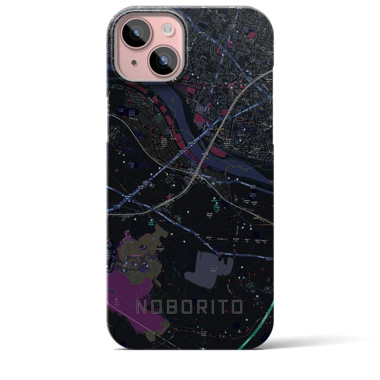 【登戸(神奈川県)】地図柄iPhoneケース(バックカバータイプ)