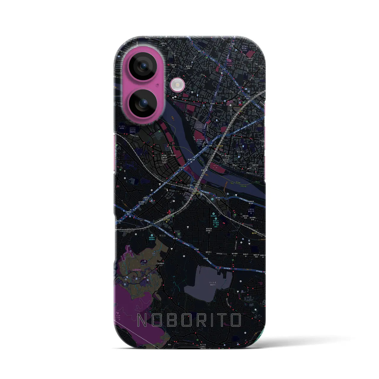 【登戸(神奈川県)】地図柄iPhoneケース(バックカバータイプ)