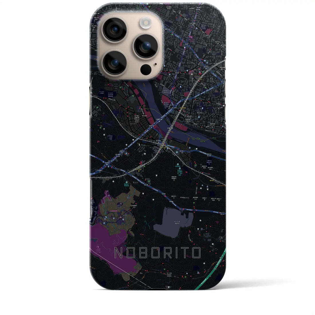 【登戸(神奈川県)】地図柄iPhoneケース(バックカバータイプ)