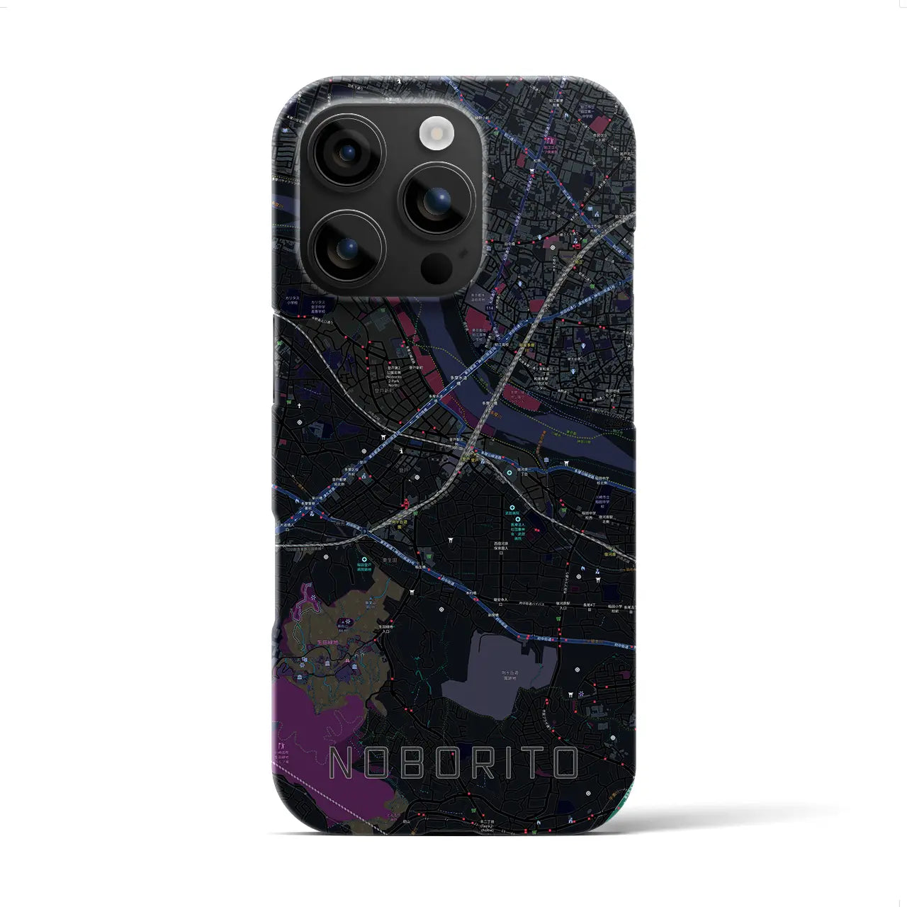 【登戸(神奈川県)】地図柄iPhoneケース(バックカバータイプ)