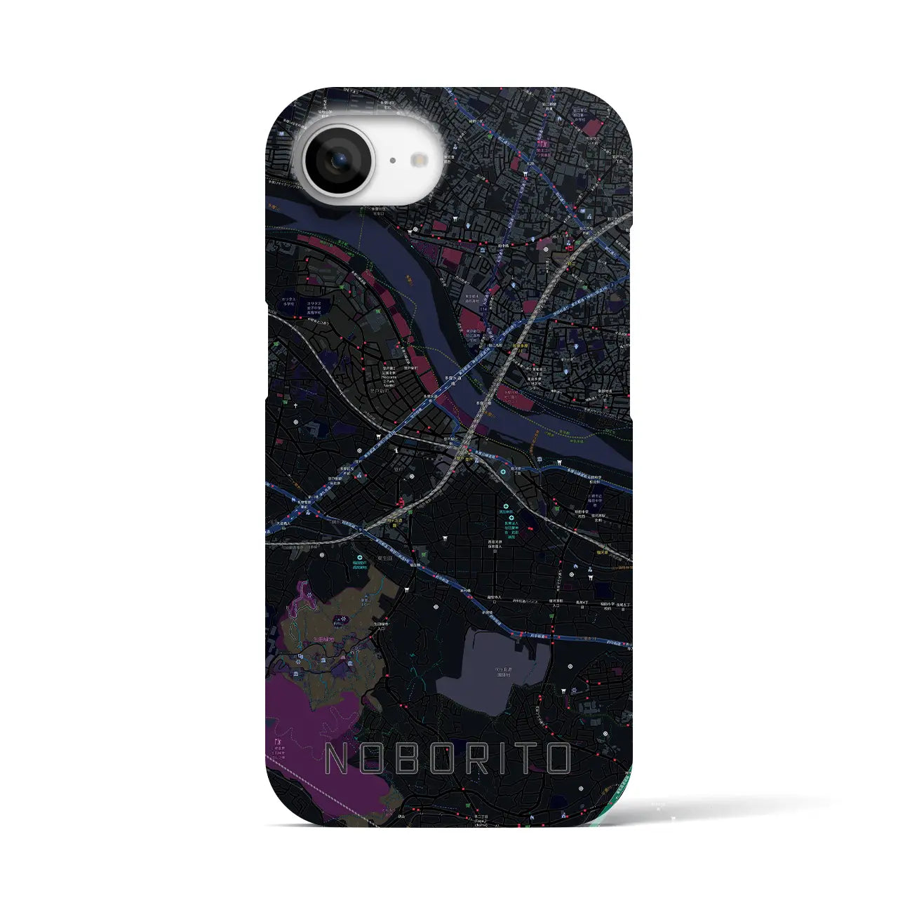 【登戸(神奈川県)】地図柄iPhoneケース(バックカバータイプ)