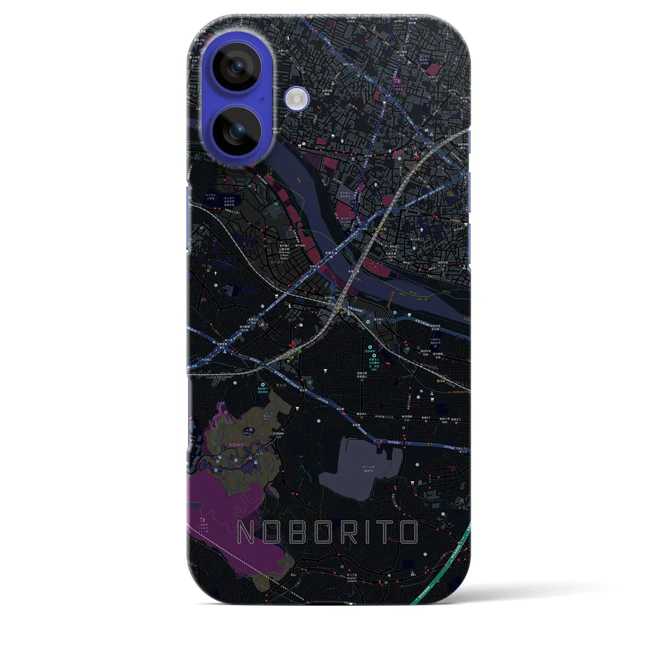 【登戸(神奈川県)】地図柄iPhoneケース(バックカバータイプ)