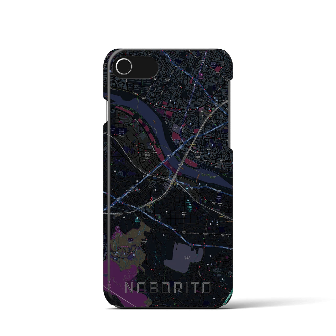 【登戸(神奈川県)】地図柄iPhoneケース(バックカバータイプ)