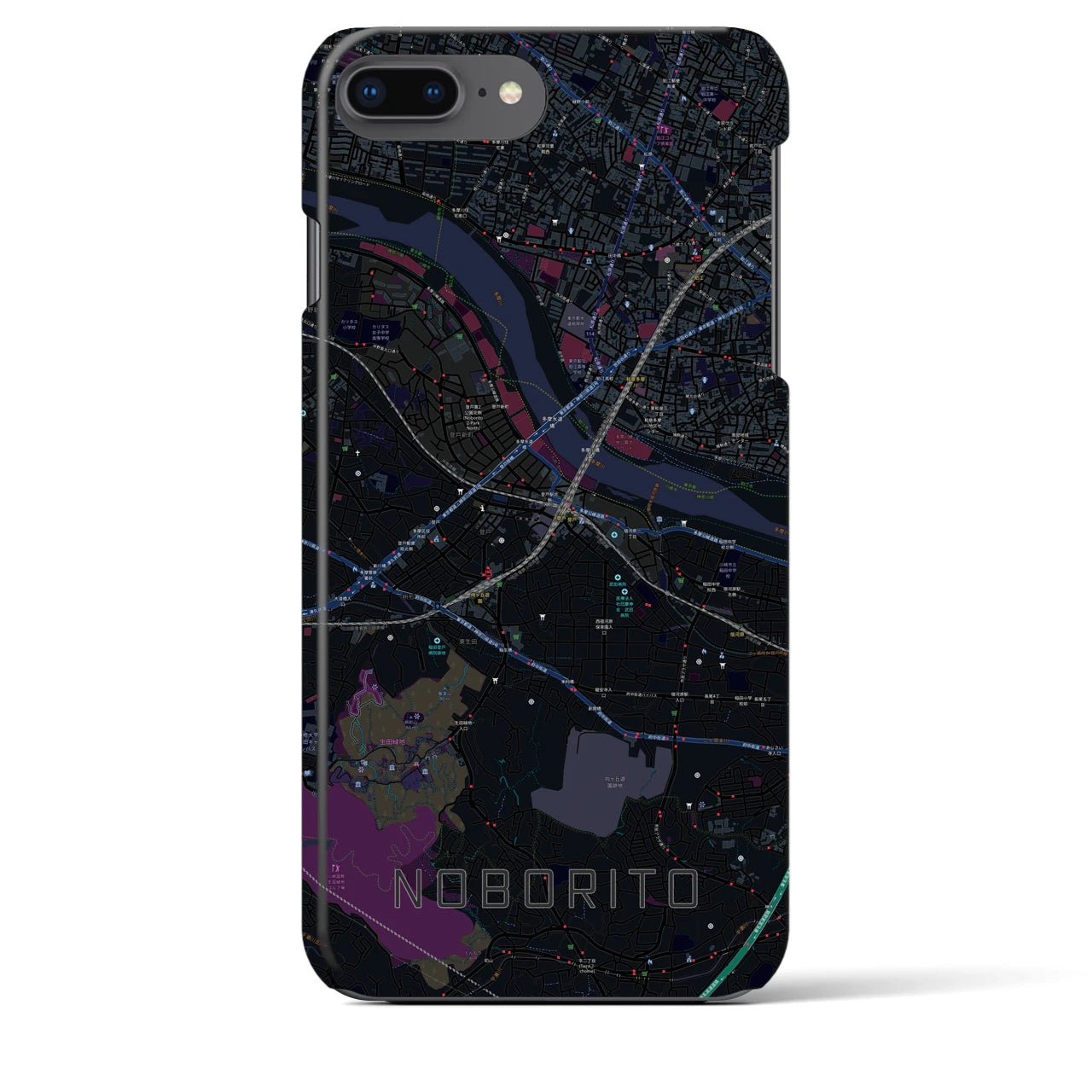 【登戸(神奈川県)】地図柄iPhoneケース(バックカバータイプ)
