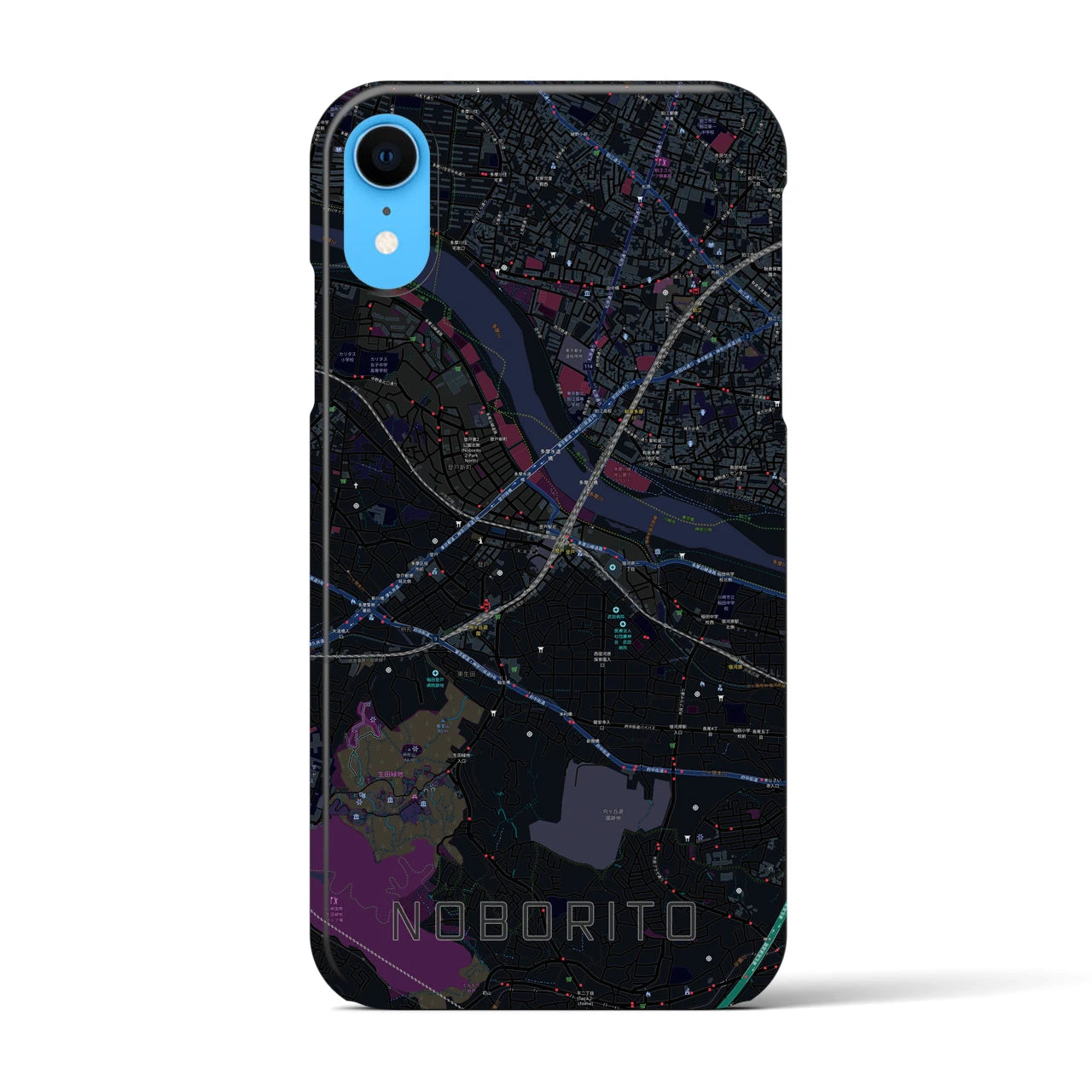 【登戸(神奈川県)】地図柄iPhoneケース(バックカバータイプ)