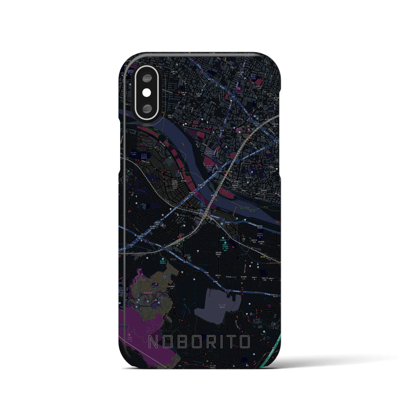 【登戸(神奈川県)】地図柄iPhoneケース(バックカバータイプ)