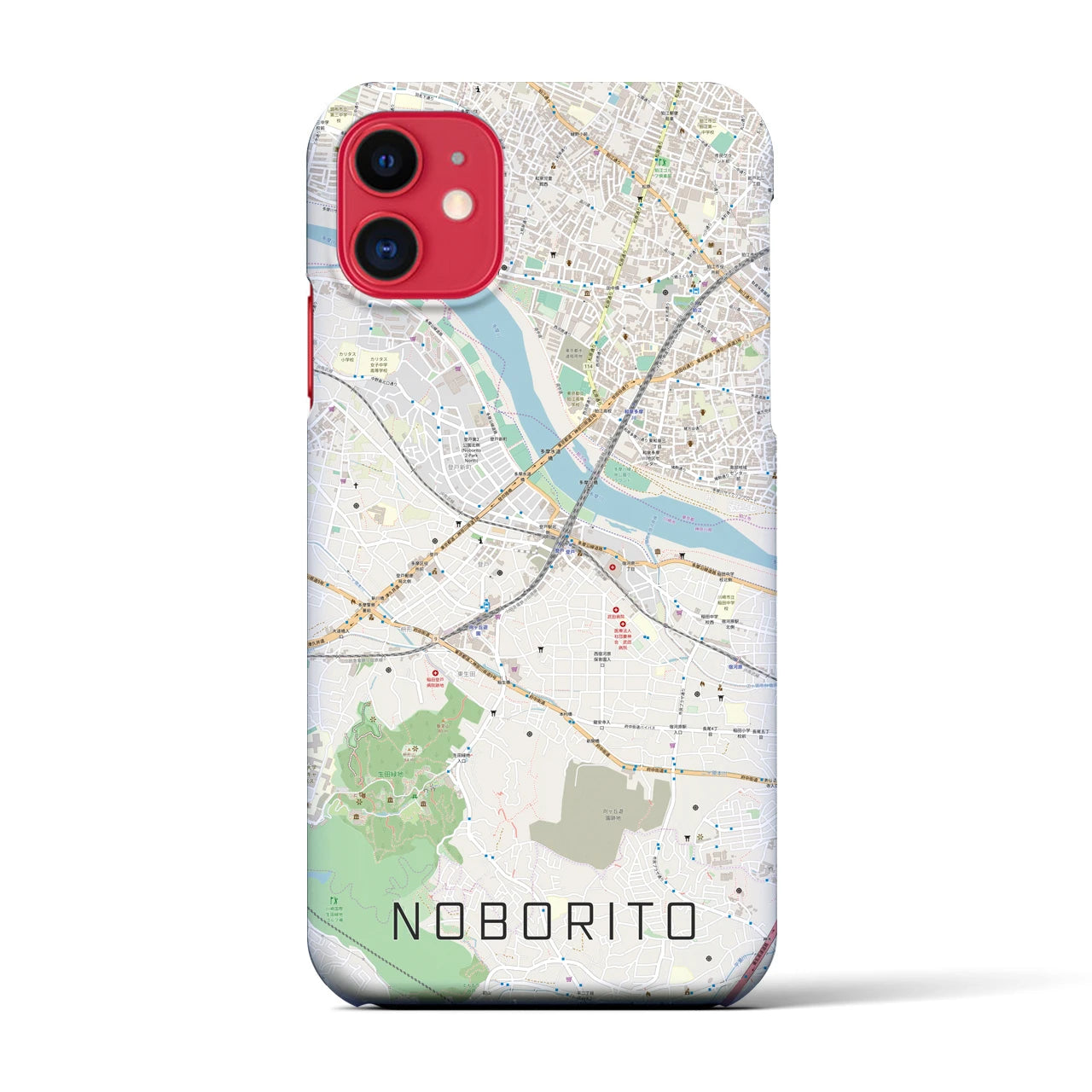 【登戸(神奈川県)】地図柄iPhoneケース(バックカバータイプ)