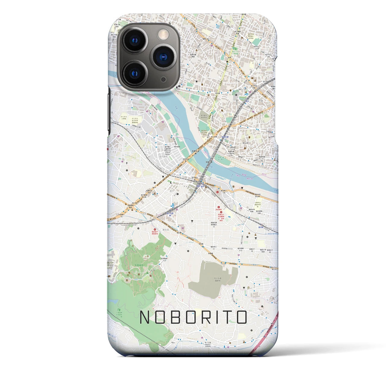 【登戸(神奈川県)】地図柄iPhoneケース(バックカバータイプ)
