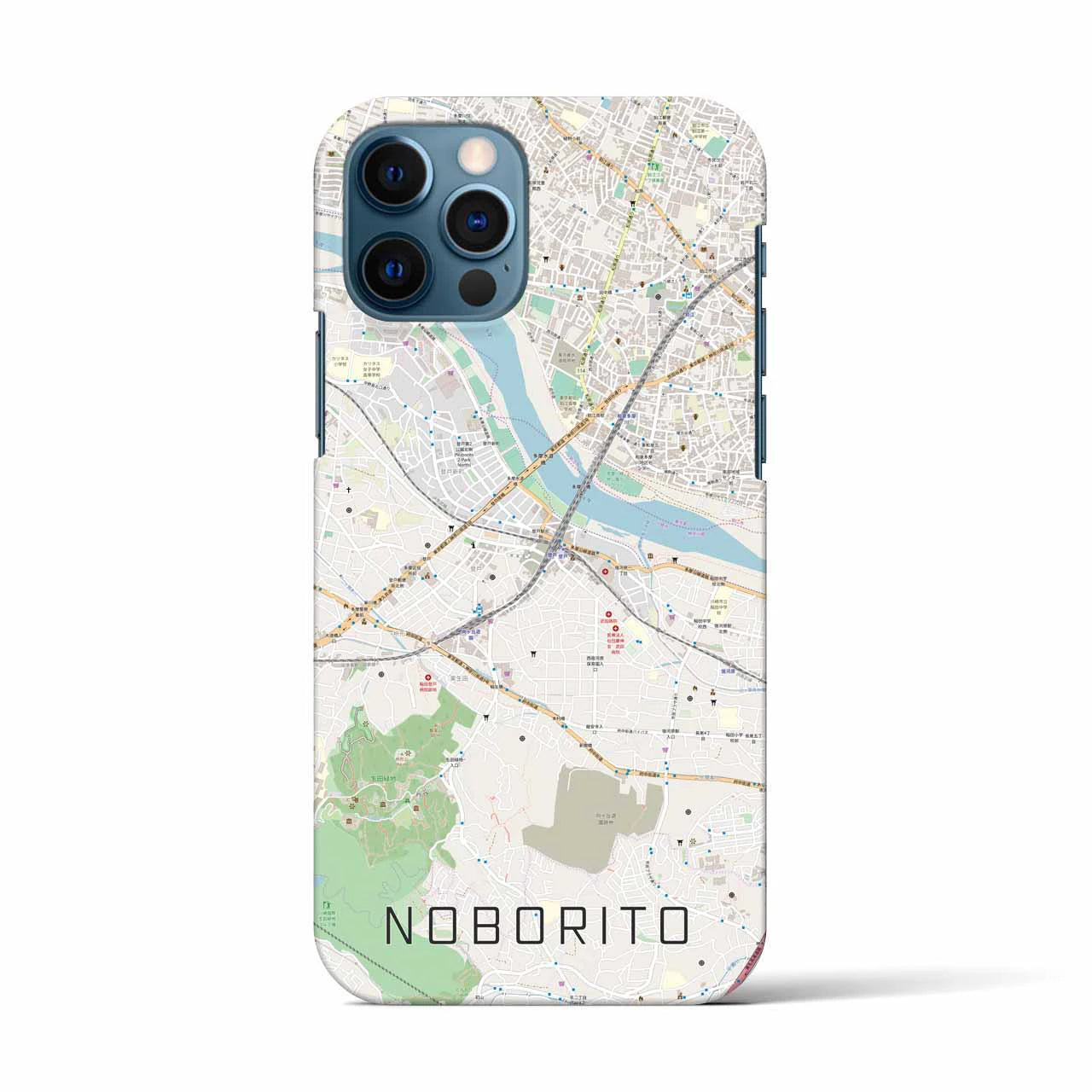 【登戸(神奈川県)】地図柄iPhoneケース(バックカバータイプ)