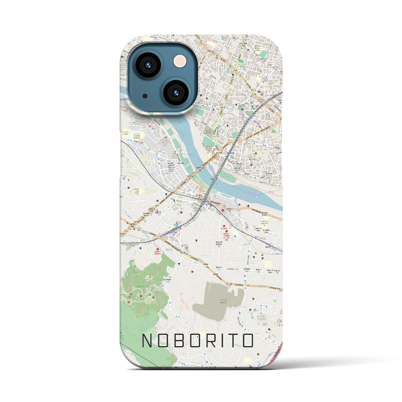 【登戸(神奈川県)】地図柄iPhoneケース(バックカバータイプ)