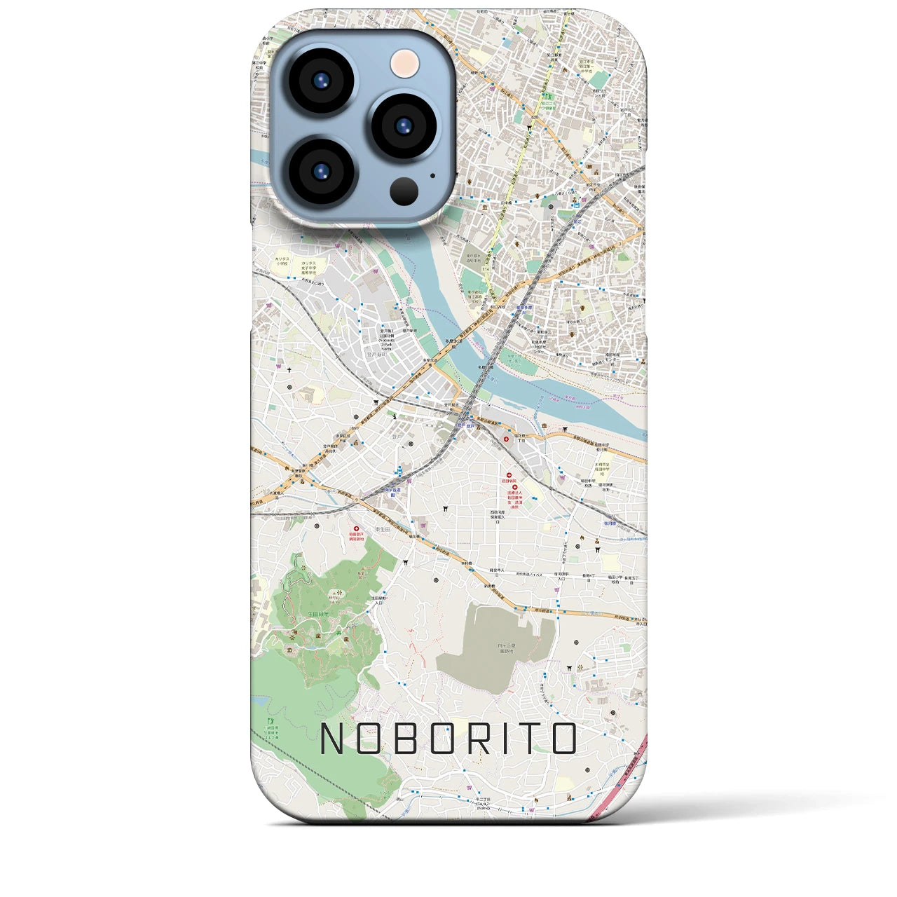 【登戸(神奈川県)】地図柄iPhoneケース(バックカバータイプ)