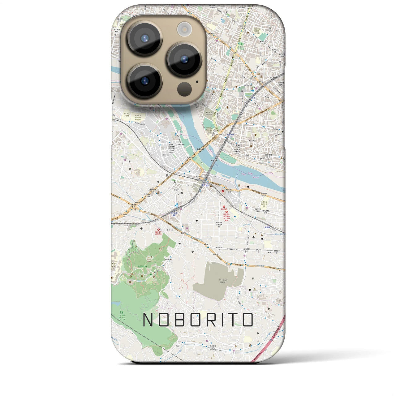 【登戸(神奈川県)】地図柄iPhoneケース(バックカバータイプ)