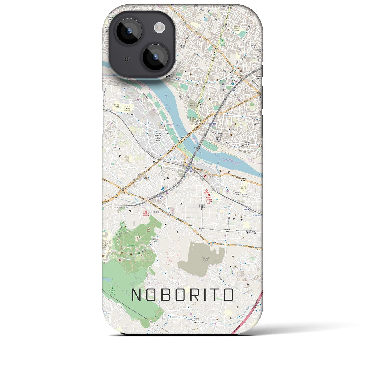 【登戸(神奈川県)】地図柄iPhoneケース(バックカバータイプ)