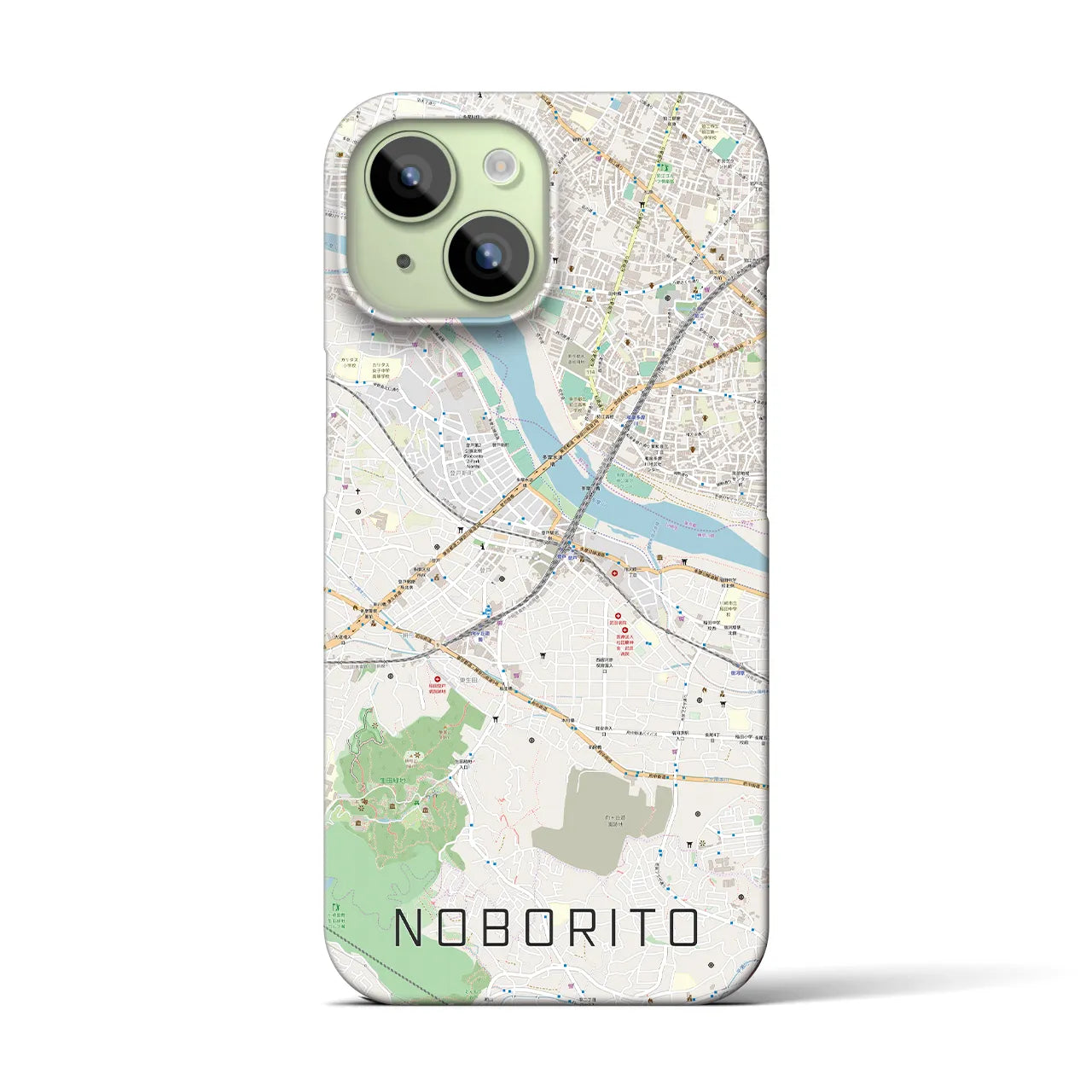 【登戸(神奈川県)】地図柄iPhoneケース(バックカバータイプ)