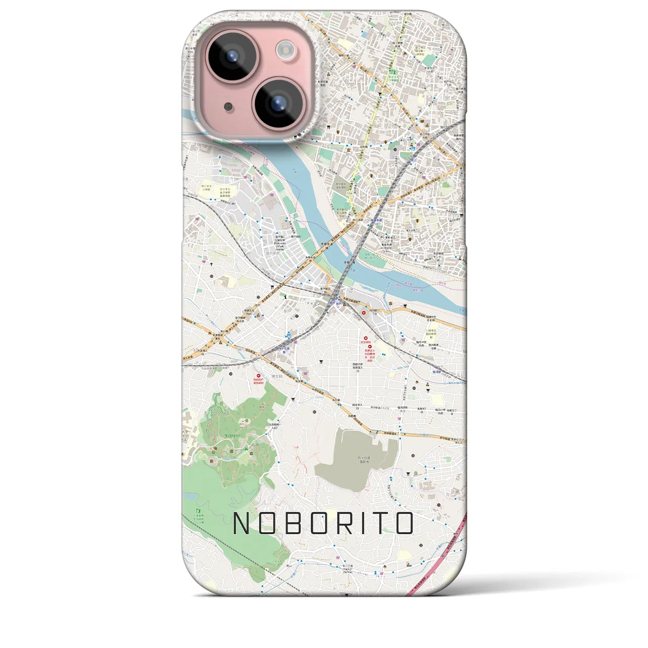 【登戸(神奈川県)】地図柄iPhoneケース(バックカバータイプ)