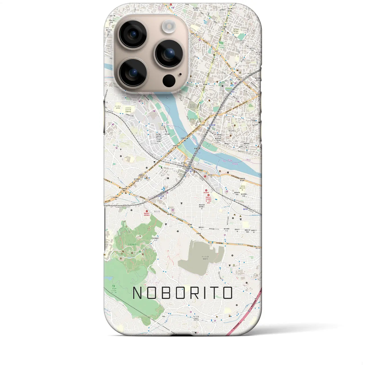 【登戸(神奈川県)】地図柄iPhoneケース(バックカバータイプ)