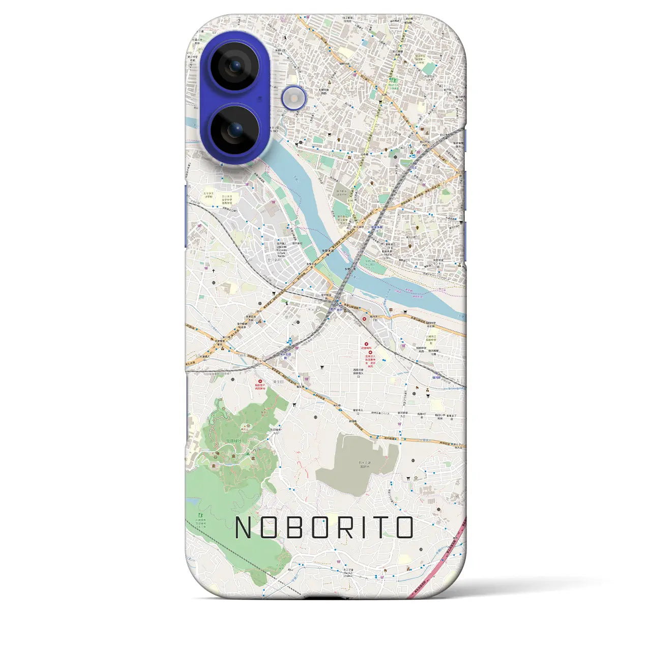 【登戸(神奈川県)】地図柄iPhoneケース(バックカバータイプ)ナチュラル・iPhone 16 Pro Max 用