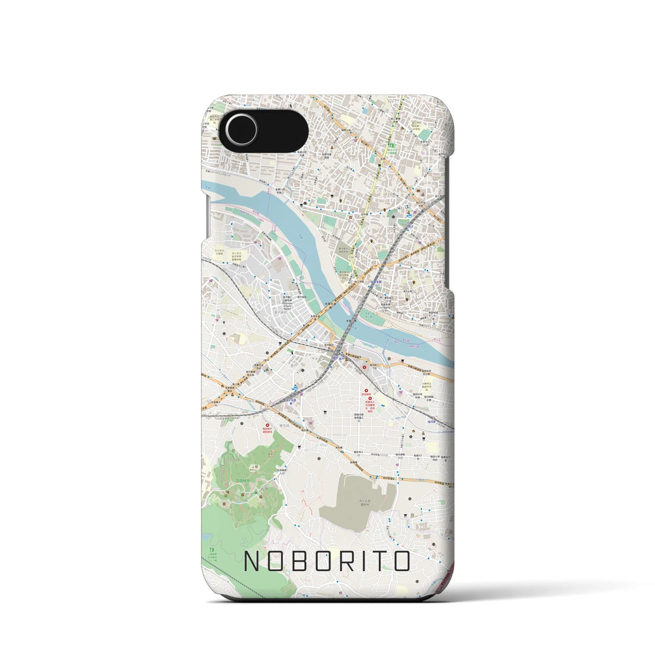 【登戸(神奈川県)】地図柄iPhoneケース(バックカバータイプ)