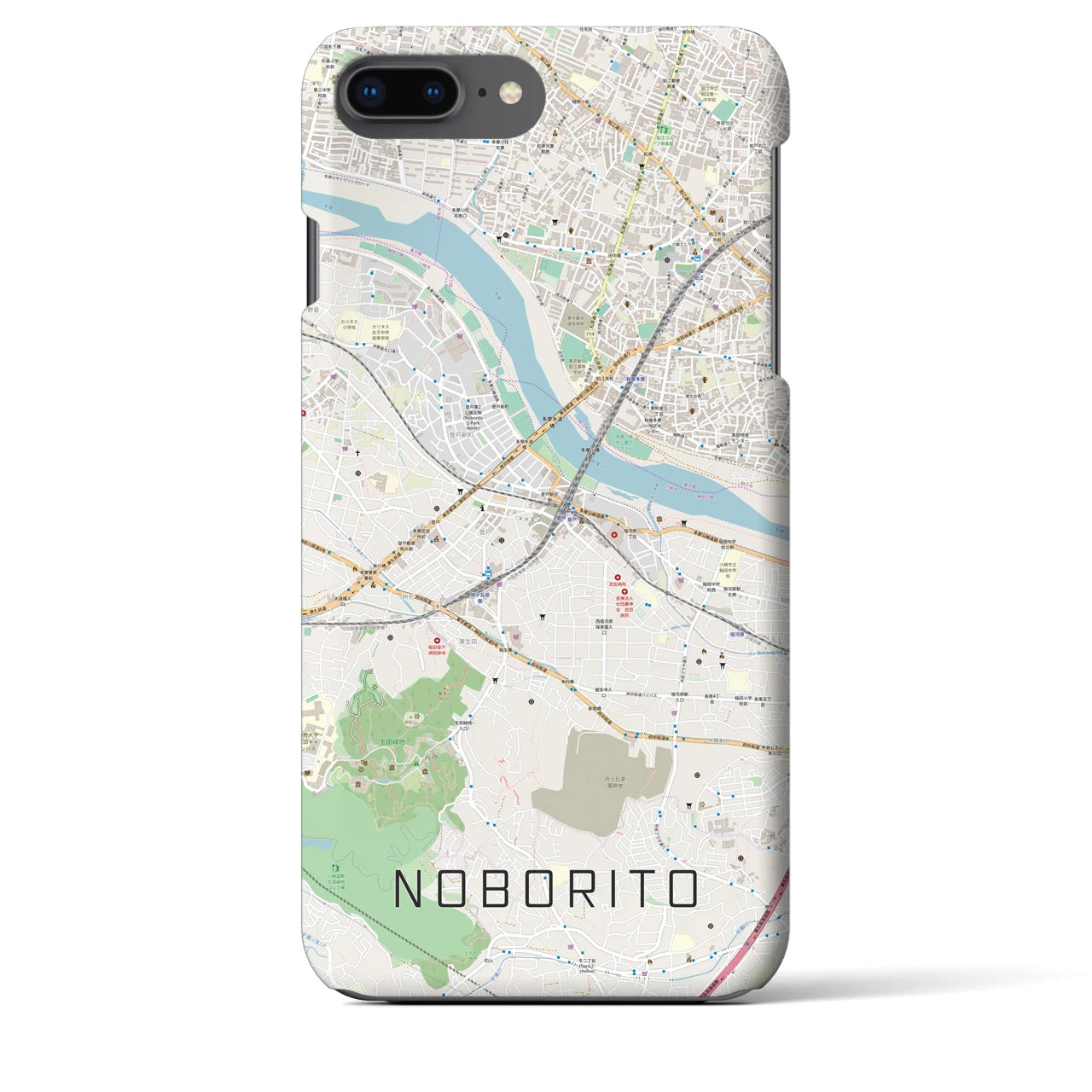【登戸(神奈川県)】地図柄iPhoneケース(バックカバータイプ)