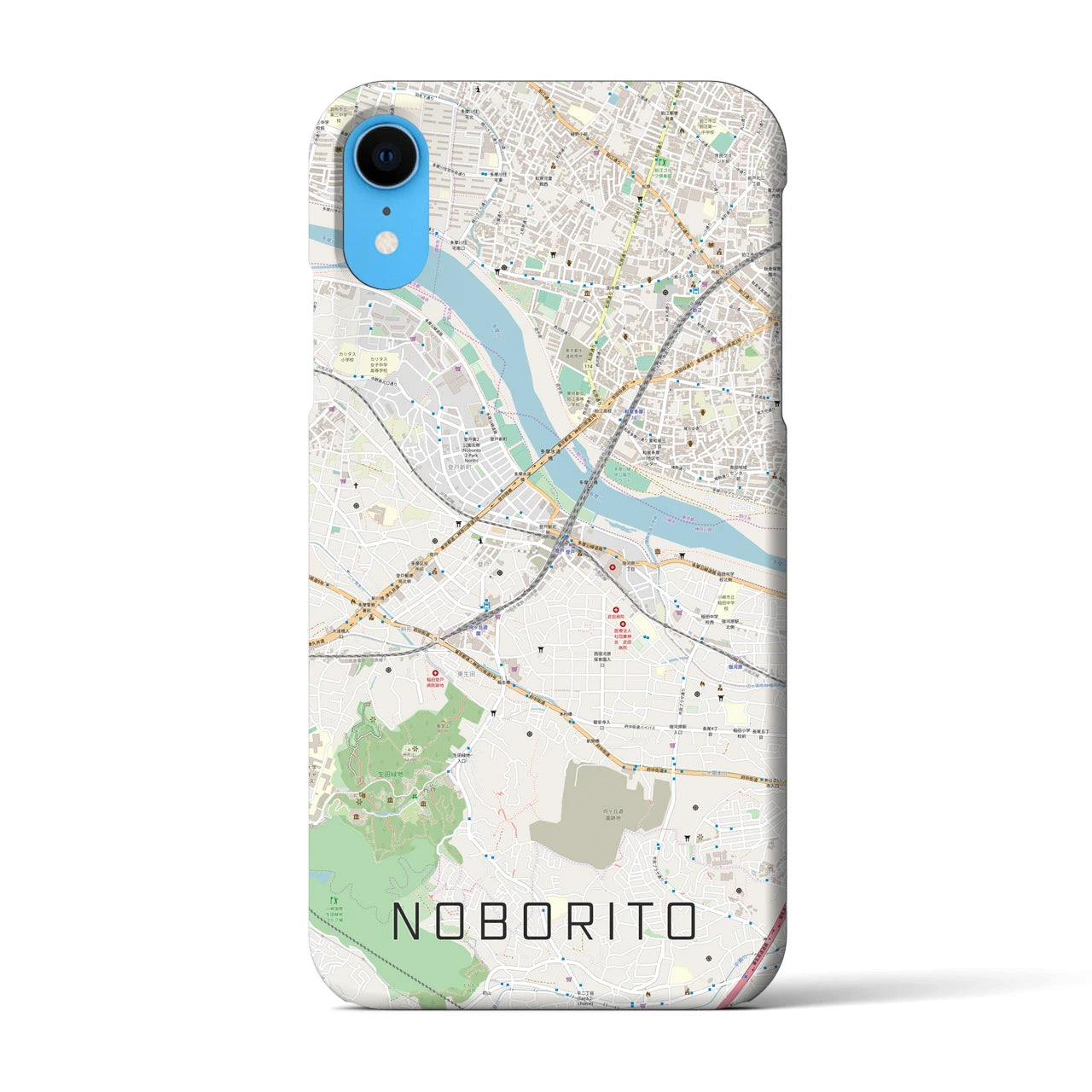 【登戸(神奈川県)】地図柄iPhoneケース(バックカバータイプ)