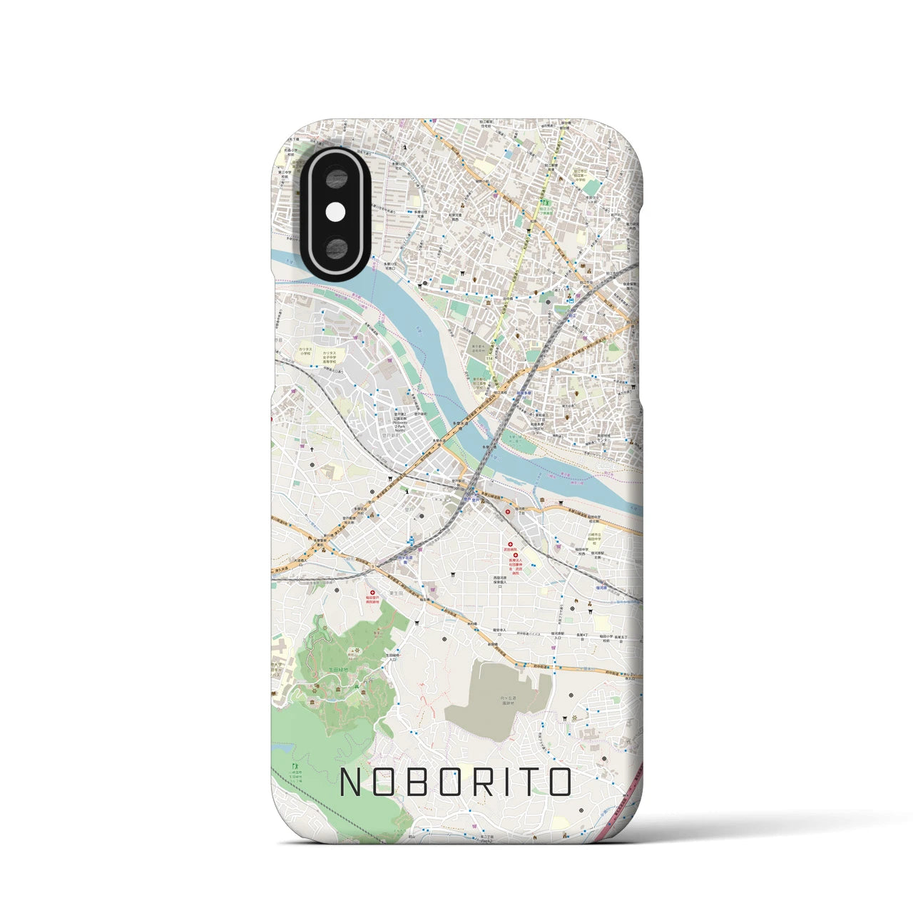 【登戸(神奈川県)】地図柄iPhoneケース(バックカバータイプ)