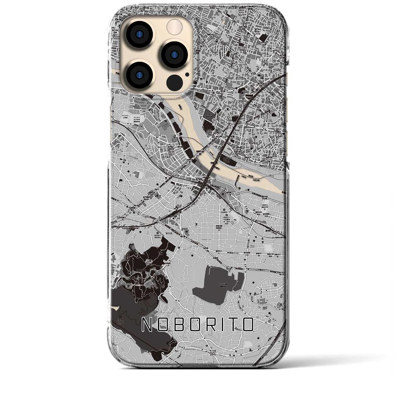 【登戸(神奈川県)】地図柄iPhoneケース(クリアタイプ)