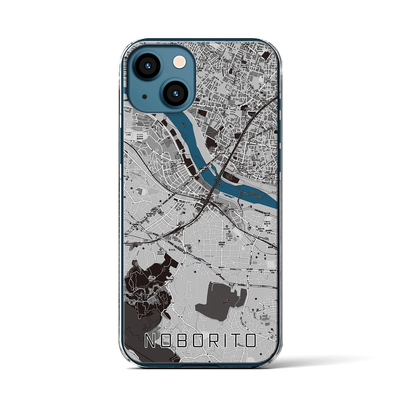 【登戸(神奈川県)】地図柄iPhoneケース(クリアタイプ)