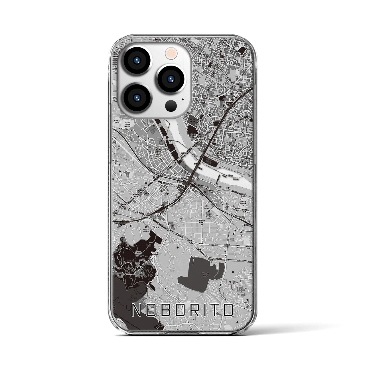 【登戸(神奈川県)】地図柄iPhoneケース(クリアタイプ)